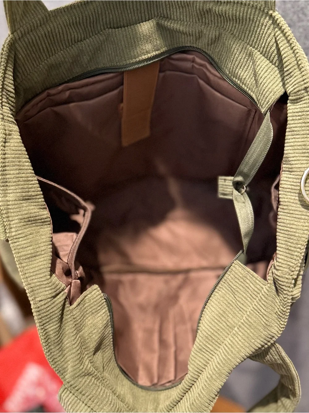 Bagstellar Olive Corduroy Tote/Travel Bag Pre-owned